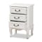 Baxton Studio Gabrielle White-Finished 3-Drawer Wood Nightstand 162-10259 - alternate 5
